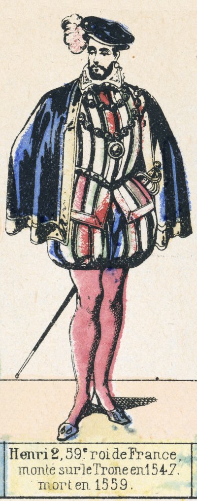 Henry II, 59th King of France, Ascended the Throne in 1547, Died in 1559 by French School