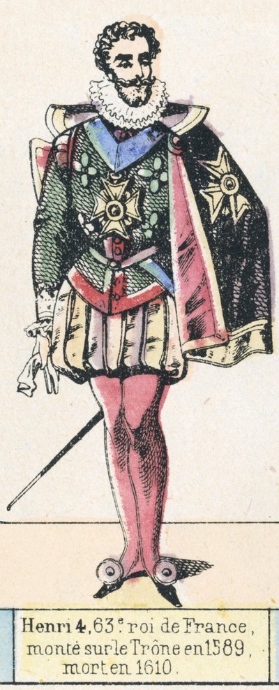 Henry IV, 63rd King of France, ascended the throne in 1589, died in 1610 by French School