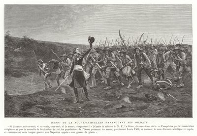 Henri de la Rochejaquelin Haranguing His Soldiers, Vendee Revolt, France by French School