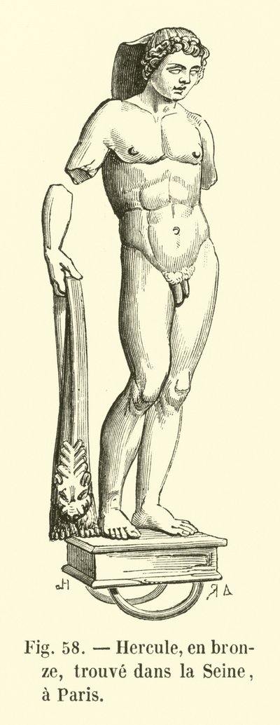Hercules, in Bronze, Found in the Seine, Paris by French School