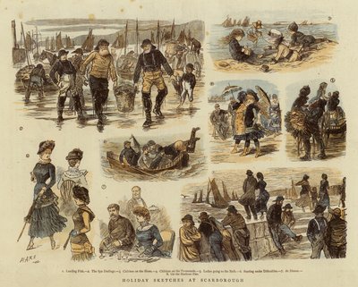 Holiday Sketches at Scarborough by French School