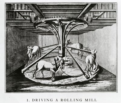 Horses Driving a Rolling Mill, from the Encyclopédie by Denis Diderot and Jean le Rond d