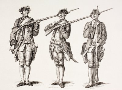 How to Charge a Musket, from a French Instruction Book of 1776, from 
