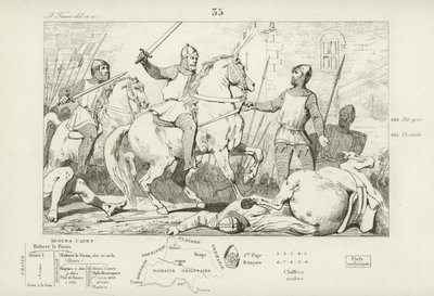 Hugh Capet captures Charles of Lorraine, 991 by French School