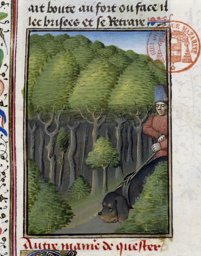 Hunting Dog - in Hunting Book of Gaston Phoebus, Count of Foix, Lord of Béarn by French School