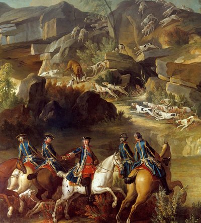Hunting scene (detail) by French School