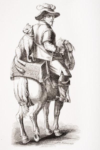 Hunting with a Leopard, After Jan Stradan, from 