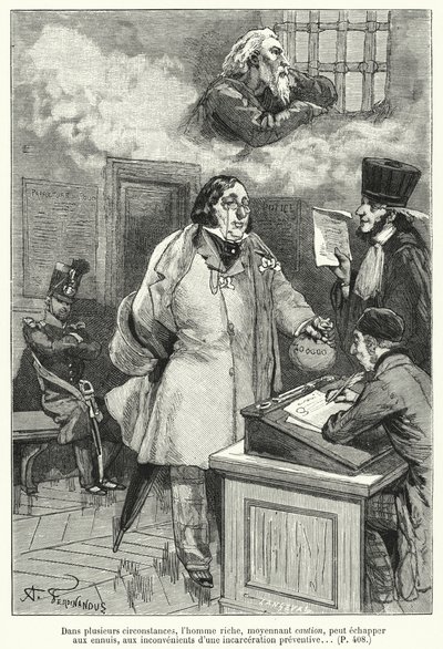 Illustration for The Wandering Jew by French School