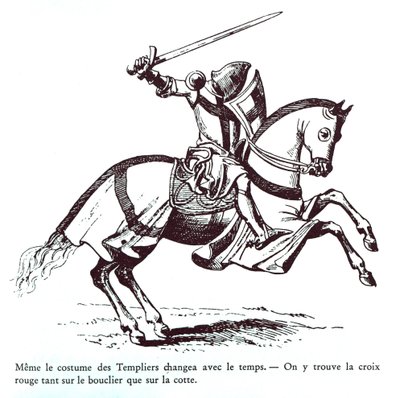 Illustration of a Knight Templar by French School