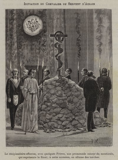 Initiation of a Knight of the Brazen Serpent by French School