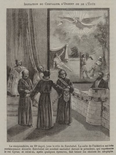 Initiation of a Knight of the Sword, or Knight of the East by French School