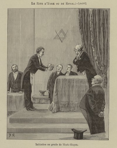 Initiation of a Mark Master Mason in the York Rite by French School
