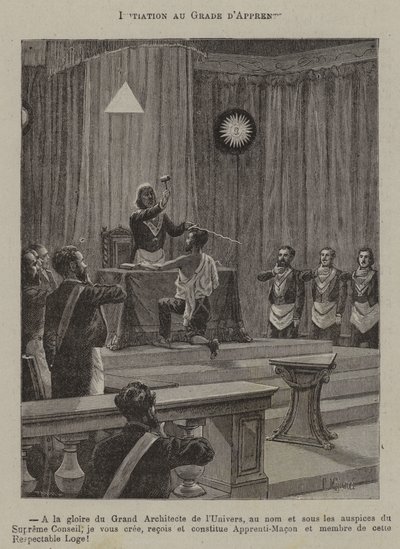 Initiation to the degree of apprentice by French School