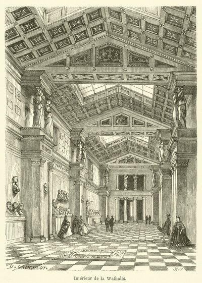Interior of the Walhalla by French School