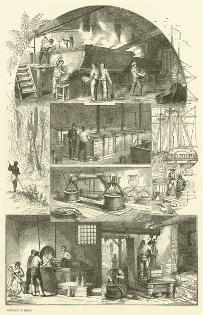 Interior of a Sugar Refinery by French School