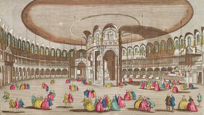 Interior of the Rotunda, Ranelagh House, London by French School