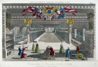 Interior of the Weapons Store of Paris (Arsenal de Paris) by French School