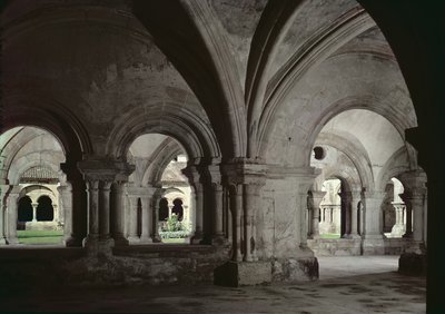 Interior View of the Cloister from the Chapter House by French School