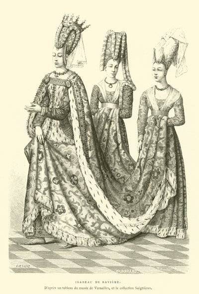 Isabeau de Baviere (engraving) by French School