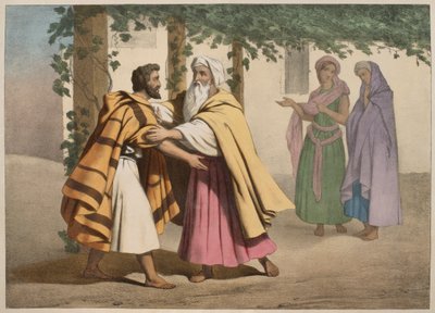 Jacob with Laban and His Daughters by French School