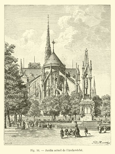 Current Garden of the Archbishopric by French School