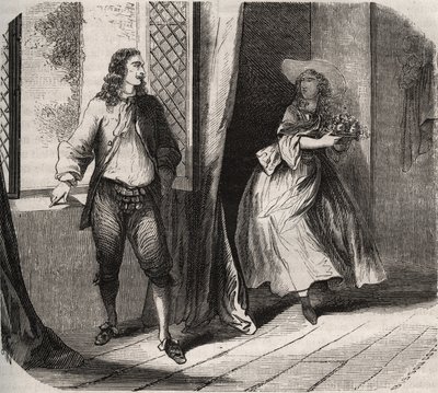 Jean Baptiste Poquelin, dit Moliere proposed to the comedian Mademoiselle de Brie (Catherine Leclerc du Rose) by French School