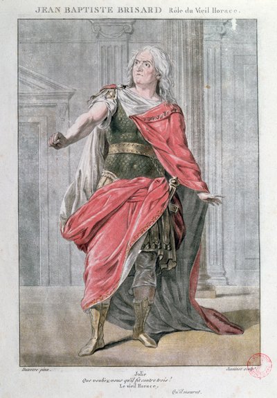 Jean Baptiste Brisard in the role of Vieil Horace in the tragedy Horace by Corneille by French School