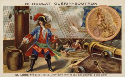 Jean Bart Setting Fire to Gunpowder on Board His Ship by French School
