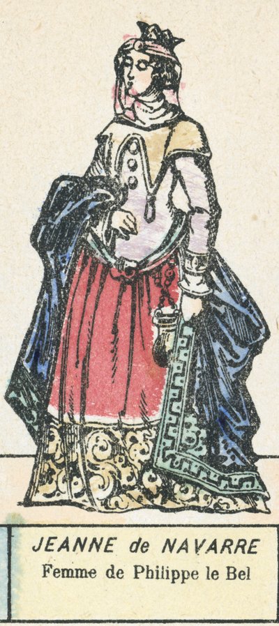 Joan of Navarre, Wife of Philip the Fair (engraving) by French School