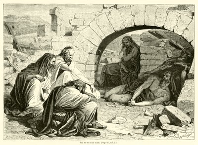 Job and His Three Friends by French School