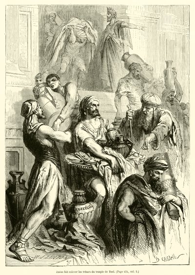 Josiah Removes the Treasures from the Temple of Baal by French School
