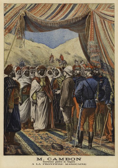 Jules Cambon, French Governor-General of Algeria, at the Moroccan border, 1897 by French School