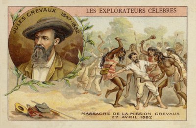 Jules Crevaux on the banks of the Rio Pilcomayo in Argentina on 27 April 1882 by French School