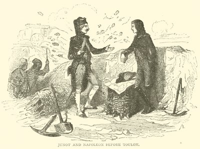 Junot and Napoleon before Toulon by French School