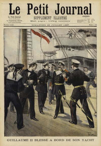 Kaiser Wilhelm II of Germany injured on board his yacht, 1897 by French School