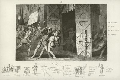 Killing of Etienne Marcel, provost of the merchants of Paris, by Jean Maillard, Paris, July 1358 by French School