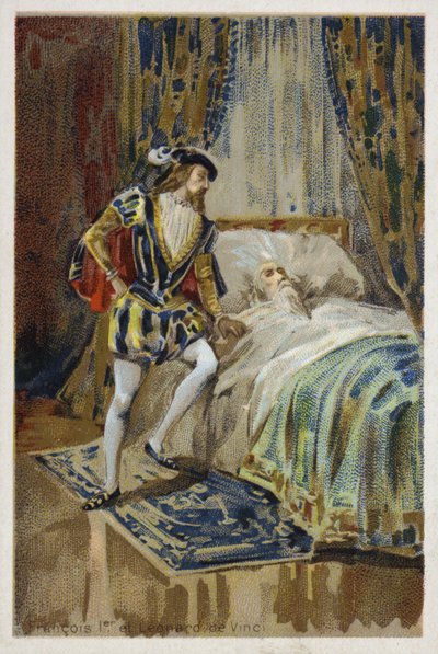 King Francis I of France at the Bedside of the Dying Leonardo da Vinci, 1519 by French School
