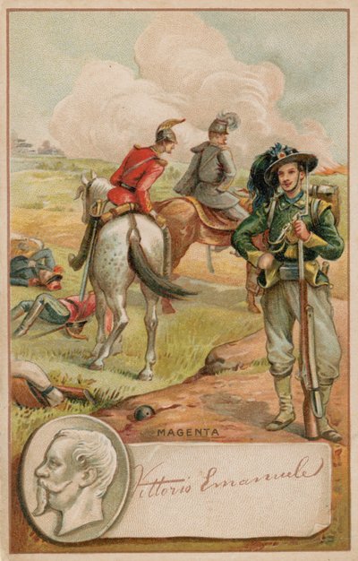 King Victor Emmanuel of Italy and the Battlefield of Magenta by French School
