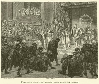 The Abdication of Gustav Vasa by French School