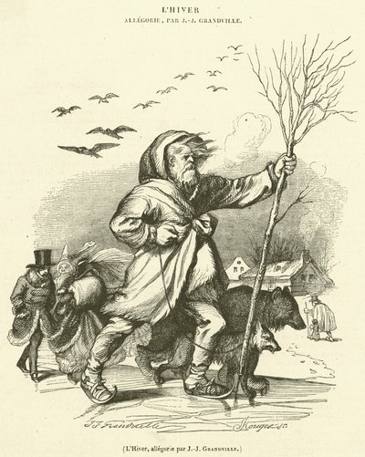 Winter, allegory by French School