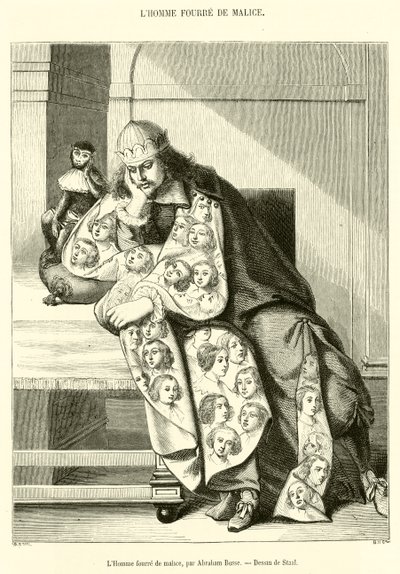 The Man Full of Malice (engraving) by French School