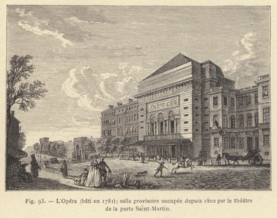 The Opera, Built in 1781, Temporary Hall Occupied Since 1802 by the Theatre of the Porte Saint-Martin by French School