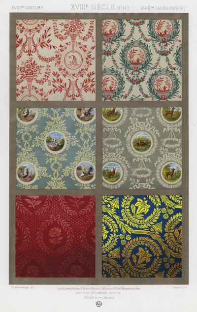 The Ornament of Fabrics: XVIIIth Century (End) by French School