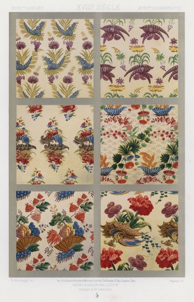 The Ornament of Fabrics: XVIIIth Century by French School
