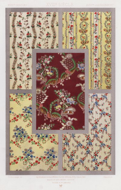 The Ornament of Fabrics: 18th Century by French School