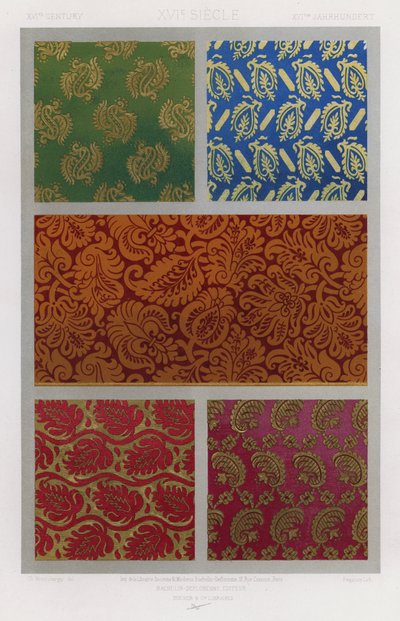 The Ornament of Fabrics: XVIth Century by French School