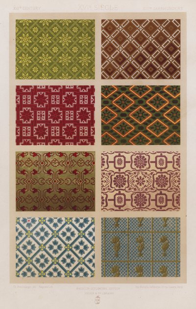The Ornament of Fabrics: XVIth Century by French School
