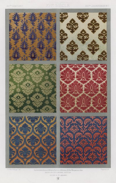 The Ornament of Fabrics: XVIth Century by French School