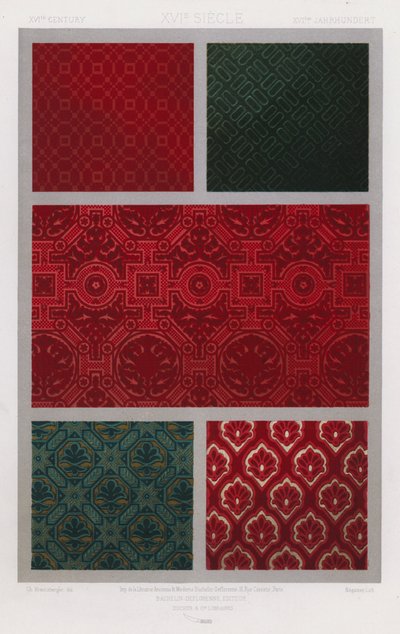 The Ornament of Fabrics: XVIth Century by French School