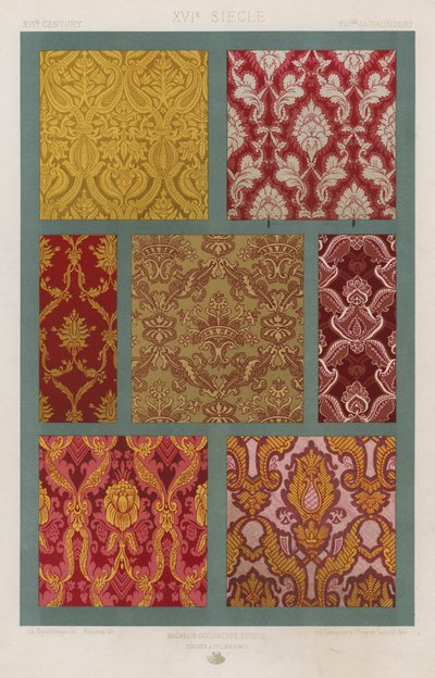 The Ornament of Fabrics: XVIth Century by French School